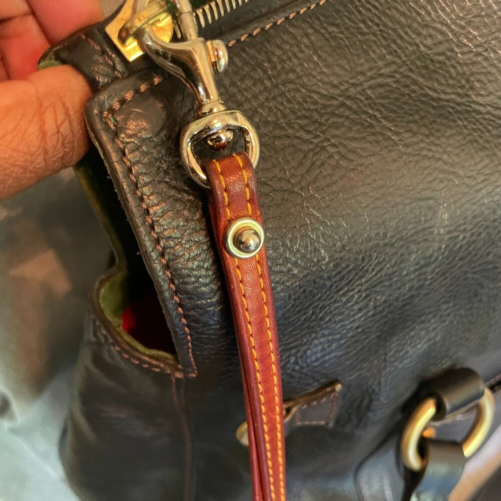 Dooney & Bourke Black Leather Shoulder Bag - Picture 10 of 13